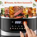 Air Fryer,6 QT Family Size Air Fryer with Visible Cooking Window, 8 Presets Touchscreen, Temperature Control, Nonstick Basket
