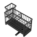 2-Tier Kitchen Sink Caddy Organizer, Sponge and Brush Holder w/ Divider, Rotating Drain Spout, Countertop Storage Rack