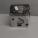 Elite Gourmet EKT1001 Electric 1.0L BPA-Free 1100W Glass Kettle Cordless 360 Base, Stylish Blue LED Interior, Handy Auto Shut-Off Function  Quickly Boil Water For Tea & More, Black