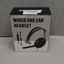 Joso Wired One Ear Headset with Mic, Single Ear Headset for PS5, PS4, Xbox, Switch, PC, iPad, Mac & Tablet with 3.5mm - Chat Headphone, Office Business, Coach, Gaming, Remote Work