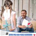 Maitys Dad Gifts from Daughter Son Kids Acrylic Heart Sign Birthday Gifts for Dad from Daughter Engraved Heart Acrylic Keepsake Paperweight for Daddy Papa