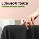 Pureegg Table Cloth - Polyester Table Cloth for Rectangle Table, 60''x84'' Tablecloth, Decorative Tablecloths for Parties, Dinings, Picnics, Washable & Ironable, Black, 2 Pack