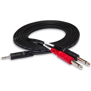 Hosa CMP-159 Stereo Breakout Cable, 3.5 mm TRS to Dual 1/4 Inch TS, 10 Feet