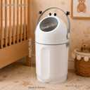 Odor-Locking Diaper Pail,Works with Regular Trash Bags (Grey and White)