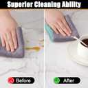 Mordimy 24 Pack Kitchen Cloths Dish Towels (10" x 10", Grey & Green), Super Soft and Absorbent Dish Cloths, Coral Velvet Microfiber Cleaning Cloth, Nonstick Oil Fast Dry Dishcloths