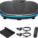 MERACH Vibration Plate Exercise Machine, 4D Whole Body Workout Vibrating Platform for Lymphatic Drainage Weight Loss Muscle Activation, Home Fitness Equipment with Bluetooth Light Pull Cord