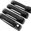 NewYall Gloss Black Exterior Door Handle Cover for Jeep Commander Grand Cherokee 2005-2010 for Ram 1500 2500 3500 2009-2018 Front Rear Left Driver Right Passenger Side