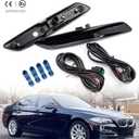 Sequential Amber LED Side Marker Lights Compatible w/B'MW 5 Series F10 LCI 528i 530i 535i 550i Smoked Lens Led Dynamic Turn Signal Lamps Indicator Blinker OEM Fender Trim Replacement