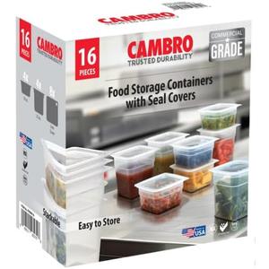 cambro Freshpro Mini Food Storage Container Set with Lid, Translucent 8 sets