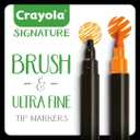 Crayola Brush & Detail Dual Tip Marker Set, 16 Markers, 32 Colors, Adult Coloring Markers, Gifts for Teens & Adults