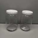 Folinstall 2 Pack 1 Gallon Glass Jar with Lid, Wide Mouth Mason Jars, Large Glass Flour Storage Containers with Airtight Lids, Candy Jar Safe for Cookie, Kombucha, Pickle, Sugar