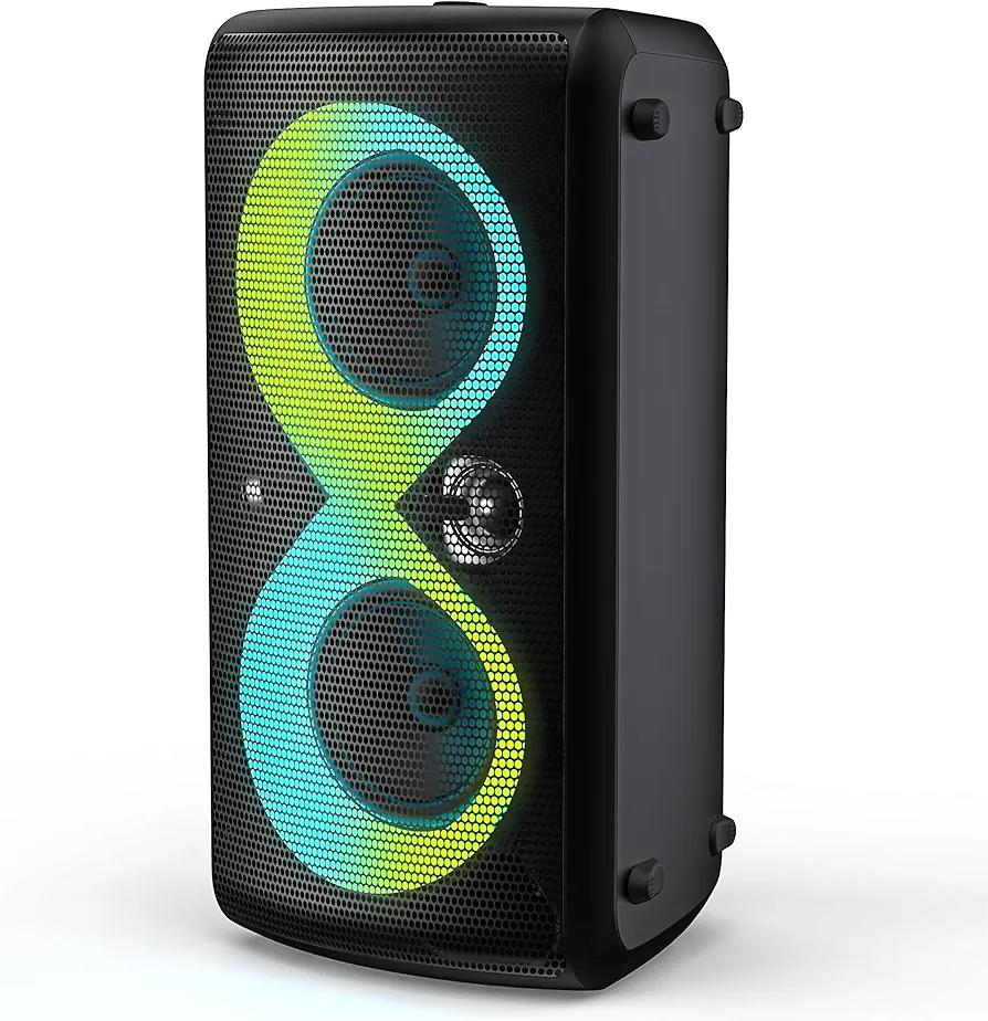 Monster Cycle Plus Bluetooth Speaker, 320W High Power Portable Party Speaker with 7 Lighting Effects, 108dB Loud Stereo Sound, 24H Playtime, Speakers with Subwoofer for Outdoor
