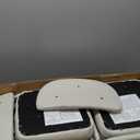 24" Bar Stools Set of 4, Faux Leather Counter Height Barstools with Low Back, Upholstered Bar Chairs with Pet-Friendly Design, Off-White