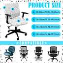 Chumia Teacher Office Chair Slipcover Black and White Polka Dots Cover