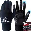 FINGER TEN Kids Winter Gloves Warm Waterproof with Free Neck Warmer Boys Girls Touchscreen for Cold Weather Outdoor Sports, M