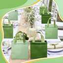 Wesnoy 36 Pcs Wedding Gift Bags Bulk Woven Pastel Gift Bags with Handles Reusable Party Favor Goodie Bulk, Sage Green Rainbow Color Tote Bag for Women Birthday Bridal Shower Decoration