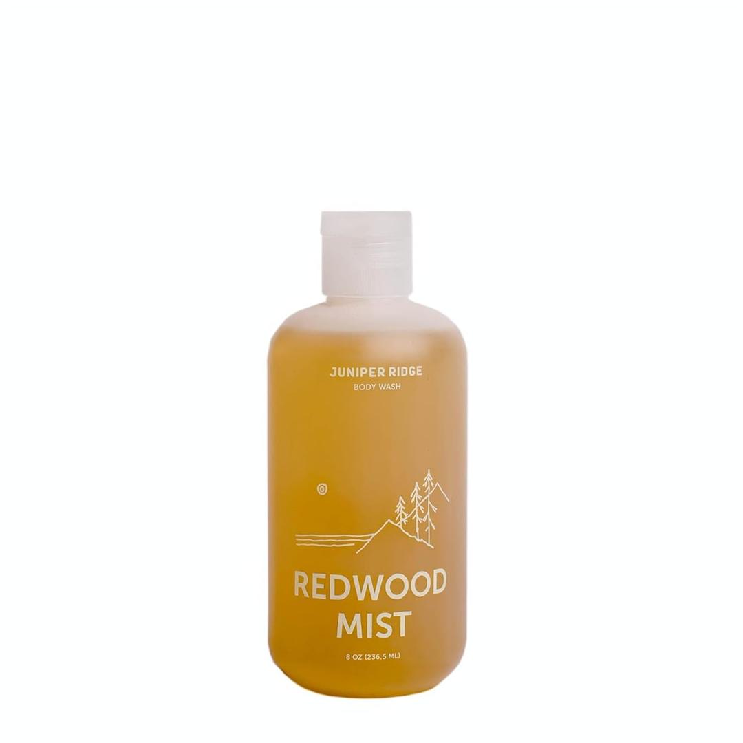 JUNIPER RIDGE Redwood Mist Body Wash - All-Purpose Liquid Castile Soap, Multi-Use Body Wash, Shampoo, Hand Wash, Face Wash, Clean, Vegan, Paraben Free, Preservative Free, 8 oz (8 Fl Oz (Pack of 1))