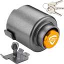 Heavy Duty Trailer Hitch Locks Fits 2" Couplers, Upgraded Anti Theft Trailer Tongue Lock Secure with Coupler and Safety Chain, Trailer Lock for RV Camper Trailer Truck Pickup Boats