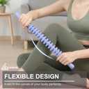 LEZER Flexible Massage Stick 21.7" Muscle Roller, 14 Roller Trigger Point, Deep Tissue Myofascial Release & Muscle Recovery, Bendable Body Massager for Neck, Back & Legs