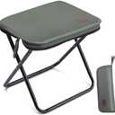 MOONCY Portable Stool, 13 Inch Small Folding Stool for Adults, Ultralight Green Camping Stools for Hiking and Fishing, Hold Up to 265 LBS