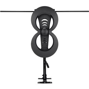 Antennas Direct ClearStream 2MAX Indoor Outdoor TV Antenna, UHF VHF, Multi-Directional, 60+ Mile Range, 4K 8K UHD NEXTGEN TV  w/ 20-inch Mast (Black)