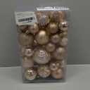 RoseCraft 30PCS Christmas Ball Ornaments, 2.36" Champagne Shatterproof Ornament Set for Christmas Tree Hanging Decorations, for Home Holiday Xmas Party Decor.