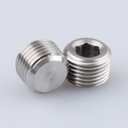 1/8" BSPT Port Plug Fitting Stainless Steel, Pack of 2