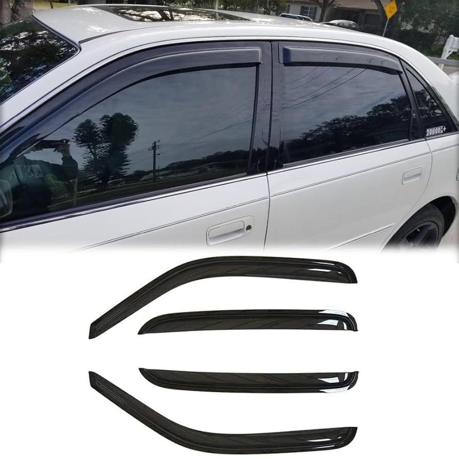 94043 Sunproof Waterproof Side Window Wind Deflector, 4pcs Protective Replacements Rain Guards Set, Window Visor fit for 2005-2012 Toyota Avalon