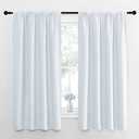 NICETOWN Bedroom Curtain Panels - Window Treatment Thermal Insulated Rod Pocket Room Darkening Curtains/Drapes for Bedroom (2 Panels, 42 by 63, Platinum - Greyish White)