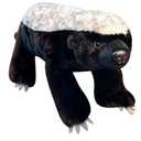 ZHONGXIN MADE Simulation Honey Badger Plush Toy - Black 20'' Realistic Wild African Badger Stuffed Animal Toys, Lifelike Standing Wild Animals Plush Toy Collection Gifts for Kids (20 inch)