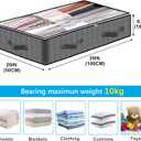 BiCINE 6 Pack Under Bed Storage Containers, 90L Collapsible Closet Organizers and Storage Bins, Underbed Storage Bags for Wrapping Paper, Blanket, Towels, Clothes, Comforter, Sweaters, Linen Sheets