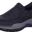 Skechers USA Men's Respected-Elgin 204810 Moc Toe Leather Slip-Ins, 24.0 cm (13, Black)
