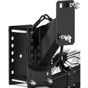 PAULINN Trailer Spare Tire Mount w/ Anti-Theft Rope, Universal Spare Tire Carrier Holder for Utility Trailer Boat, Fits 4 / 5 / 6 Lugs Wheels on 4", 4.5'', 4.75'', 5'' & 5.5'' Bolt Patterns, 150 LBS (2-Nuts)