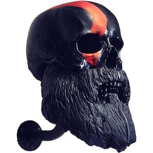 Motorcycle Skull Helmet Holder Rack, Removable Resin Crafts Motorcycle Bike Accessories Helmet Storage Rack Wall Mount Hat Rack