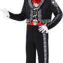 Morph Day Of The Dead Costume For Men, Mariachi Costume Men, Dia De Los Muertos Costumes For Adults, Halloween Costumes Adult (3X-Large)