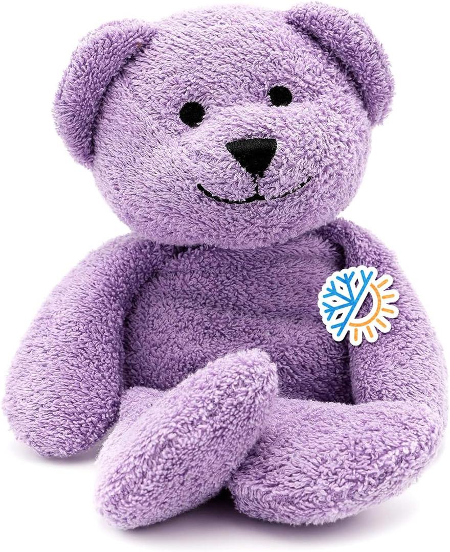 Thermal-Aid (Tumble The Lavender Bear)  Washable Heating Pad & Ice Pack for Kids  Microwave & Freezer Safe, Plush Hot/Cold Pack with Natural Corn Filling  Reusable Comfort (Zoo Purple Bear)