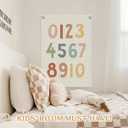 Nursery Wall Decor,Homeschool Supplies Alphabet Numbers Canvas Banner,123s Kids Learning Educational Gift for Toddler Ages 2 3 4 5,1-100 Number Chart 18x25 Inch