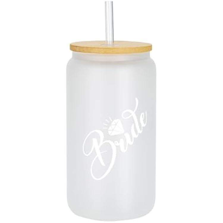 pengtai Bride Glass Tumbler Set of 1 With Straw
