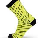 Men's Dress Socks, Novelty Business Socks Gift for Men, 3 Pairs Funny Cotton Crew Funky & Crazy Long Silly Pattern, Size 9-12 (Black)