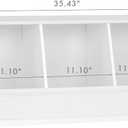UTEX Stackable Toy Storage Cabinet, Wooden Cubby Organizer, White Shelf for Playroom, Bedroom, Living Room, Nursery, 3 Cubes