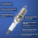 Iridium Spark Plugs 8 Pack 7164 TR55IX Compatible with 1997-2010 Ford F150 V8 4.6 5.4, Ford Expedition Explorer Mustang, Cadillac, Chevy, GMC, Lincoln, Buick, Mercury Vehicles 4.1-8.1L