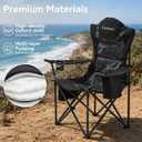 Aohanoi Heavy Duty Camping Chairs for Adults with Cup Holder & Cooler Bag, 500lbs