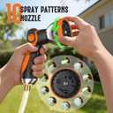 Retractable Garden Hose Reel 1/2" 100ft, 2-in-1 Wall Mount & Portable Auto Rewind Water Hose Reel with Any Length Lock & 180° Swivel, Heavy Duty Outdoor Hose Storage for Garden, Patio and Car Washing