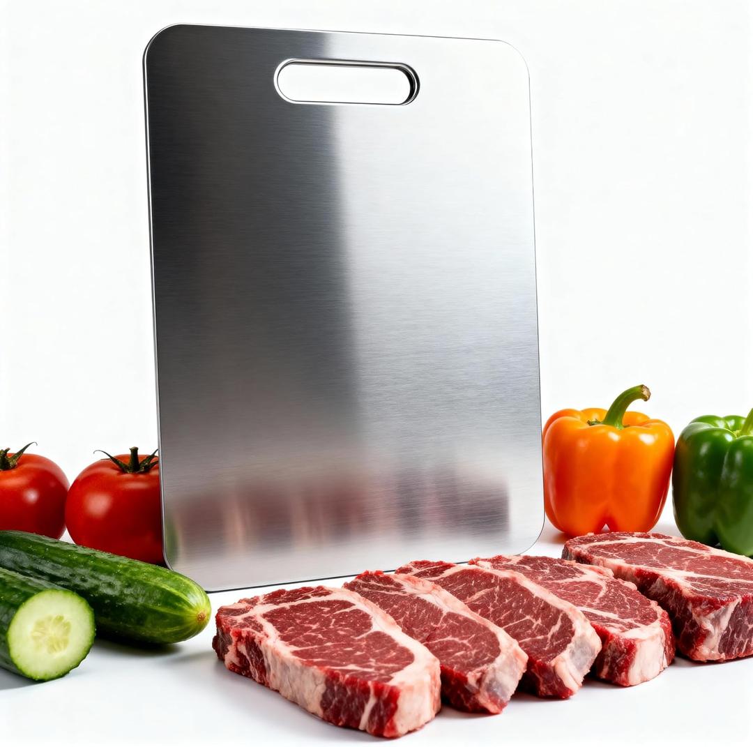 Titanium Cutting Board for Kitchen  Durable 13"x9" Metal Chopping Mat, Easy to Clean, Dishwasher Safe, Hygienic & Crack Resistant