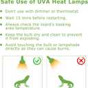 2 x Reptile Heat Lamp Bulbs 75W E26 - UVA Basking Spot Light for Reptiles - Simulated Sunlight for Bearded Dragon, Lizard, Tortoise, chickss and More | 2 Pack