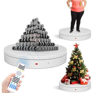 19.7In Remote Large Motorized electric turntable Rotating platform Photography Turntable Motorized lazy susan Base giratoria para for Photography,3D Scanner,Heavy duty display(Load Range:220~500lbs)