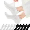 J-BOX Ankle Socks for Women 10 Pairs, Women's Thin Athletic Socks With Tab, Breathable Low Cut Moisture Socks for Summer (6-9)