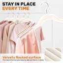 Sishynio 30 Pack Premium Velvet Shirt Hangers, Non-Slip Slim Flocked Clothes Hanger with 360 Swivel Hook, Space Saving Felt Hangers for Coats, Sweaters, Tank Top, Blouses(Beige)