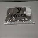 TAYOEA Crop Tops Workout for Women Yoga Short Sleeve Shirts Seamless V-Neck Gym T Shirts with Built in Pads (Brown, M)