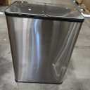 DUMOS Kitchen Trash Can, 2x8-Gallon Dual Trash Can with Lid, Stainless Steel Garbage Bin with 2 Removable Inner Buckets, Soft-Close Foot Pedal, Fingerprint-Resistant for Kitchen, Home, Office